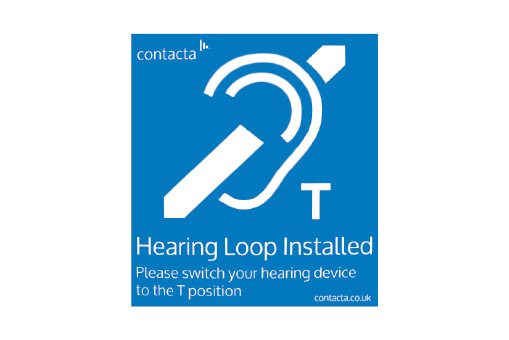 Hearing Aid Loop Installed safety sign 